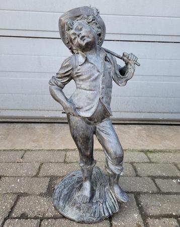 Antiek brons standbeeld Boer met vlegel beschikbaar voor biedingen