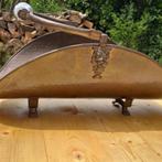 porte bûches en cuivre avec têtes de lion, Antiquités & Art, Enlèvement, Cuivre