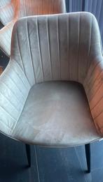 Eetkamer stoelen 6x zo goed als nieuw in daim stof beige, Maison & Meubles, Fauteuils, Comme neuf, Tissus, Enlèvement