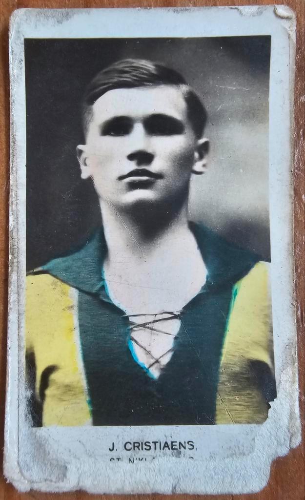 1930s (pre panini) J. Cristiaens Sint-Niklaas F.C.!, Hobby en Vrije tijd, Stickers en Plaatjes, Gebruikt, Plaatje, Ophalen of Verzenden