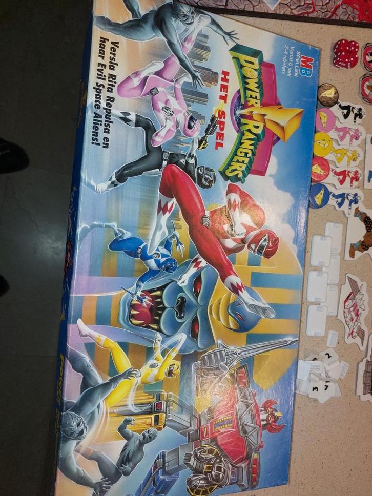 Vintage Power Rangers Spel + extra's, Hobby en Vrije tijd, Gezelschapsspellen | Bordspellen, Zo goed als nieuw, Ophalen of Verzenden