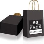 50 stuks zwarte kraftpapieren zakken | Nieuw