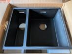 Lorreine Anderhalve Keukenspoelbak Graniet met sifon, Ophalen, Zo goed als nieuw, Zwart
