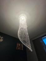 Lange kristal look plafondlamp 120cm ( Zilver), Antiek en Kunst, Antiek | Glaswerk en Kristal, Ophalen of Verzenden