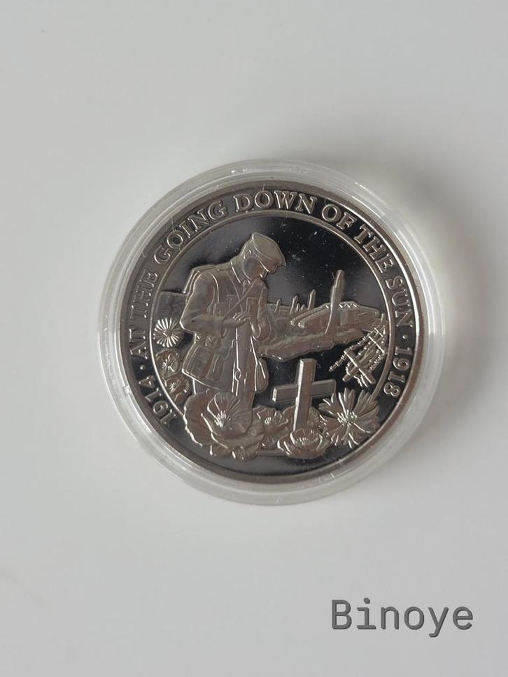 Gibraltar 2018 – ½ couronne WWI – Proof – Centenaire, Postzegels en Munten, Penningen en Medailles, Overige materialen, Ophalen of Verzenden