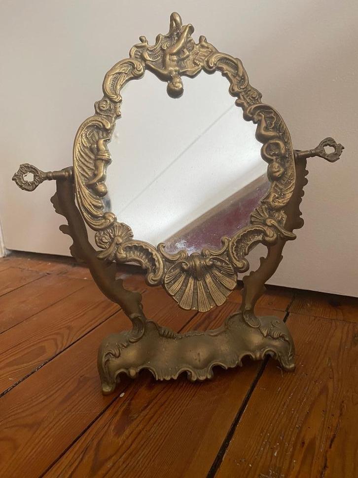 Miroir ancien style baroque /rococo, Antiquités & Art, Antiquités | Miroirs, Moins de 50 cm, Moins de 100 cm, Ovale, Enlèvement