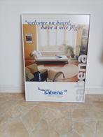 SABENA advertentie-poster in kader, Verzamelen, Sabenasouvenirs, Ophalen of Verzenden, Zo goed als nieuw