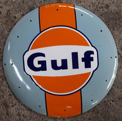 Gulf emaillen reclame bord en veel andere garage deco borden, Verzamelen, Merken en Reclamevoorwerpen, Zo goed als nieuw, Reclamebord