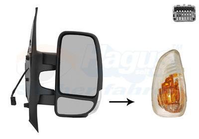 Buitenspiegel Opel, Renault RECHTS Manueel korte arm 16 Watt, Auto diversen, Auto-accessoires