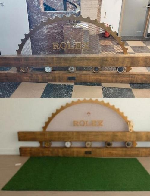✓ ZELDZAAM groot scherm ? ROLEX (?) , Reclameobject, Antiek en Kunst, Antiek | Klokken, Ophalen