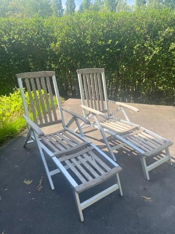 Ligstoelen teak  beschikbaar voor biedingen