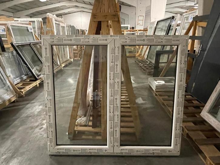 PVC Dubbel Draai-kiepramen, PRIJS OVEREEN TE KOMEN!!, Doe-het-zelf en Bouw, Raamkozijnen en Schuifdeuren, Zo goed als nieuw, Raamkozijn