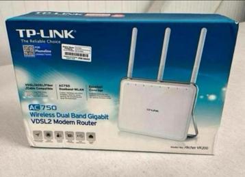 Modem-routeur TP-LINK Archer VR200 AC750 VDSL vdsl2 port USB, Enlèvement ou Envoi, Routeur avec modem
