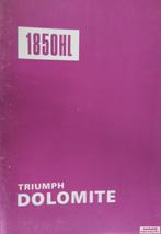Handboek Triumph Dolomite 1850HL, Enlèvement ou Envoi