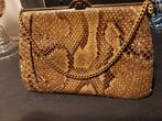 Vintage handtas slangeleder, Ophalen of Verzenden, Gebruikt, Bruin, Handtas