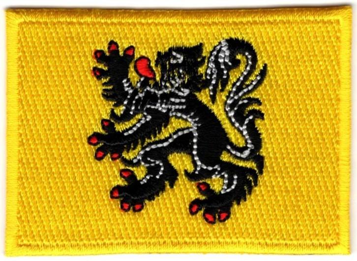 Vlaamse Leeuw vlag stoffen opstrijk patch embleem, Verzamelen, Kleding en Patronen, Nieuw, Verzenden
