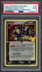 Greninja [Gold Star] PSA 9 - SWSH144 - Sword & Shield Promo, Hobby en Vrije tijd, Verzamelkaartspellen | Pokémon, Ophalen of Verzenden