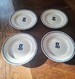 Set van 4 Churchill borden met blauwe bloem, Antiek en Kunst, Ophalen of Verzenden