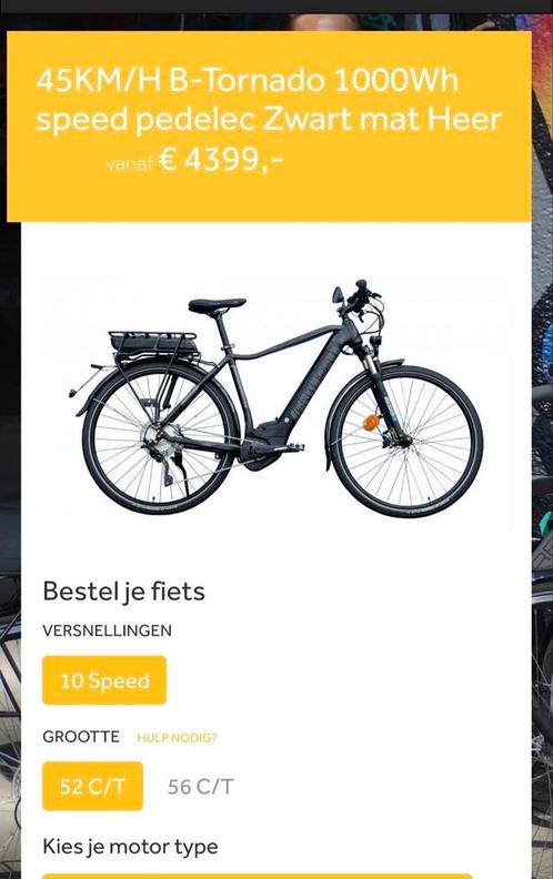 Elektrische fiets Venturelli B-Tornado 45km/u, van 2024, Fietsen en Brommers, Elektrische fietsen, Nieuw, Ophalen