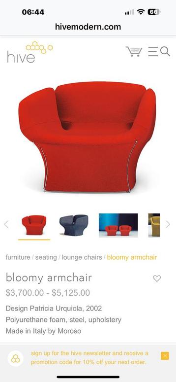 Fauteuil MOROSO noir beschikbaar voor biedingen