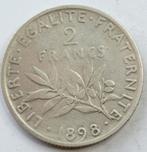 Av Pce FRANCE  KM#845.1  " 2 FRANCS SEMEUSE  " DE 1898, Envoi, France, Monnaie en vrac, Argent