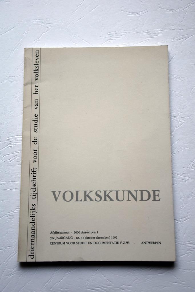 VOLKSKUNDE 1992 Oostduinkerke Mechelen Houthalen, Boeken, Tijdschriften en Kranten, Gelezen, Wetenschap en Natuur, Ophalen of Verzenden