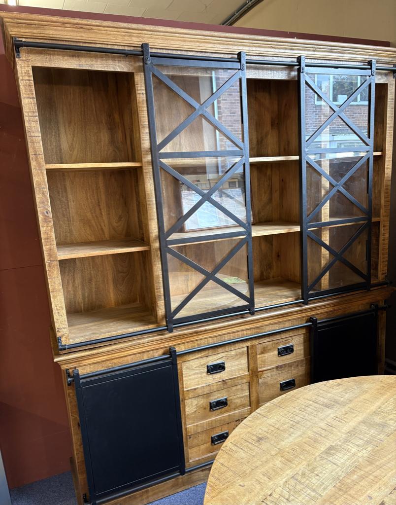 Massieve Vitrinekast, Maison & Meubles, Armoires | Vitrines, Comme neuf, 200 cm ou plus, 150 à 200 cm, 25 à 50 cm, Avec tiroir(s)