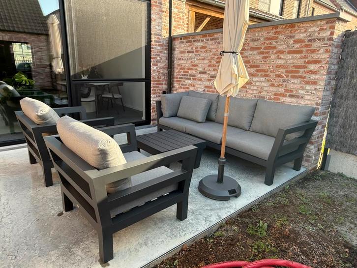 Aluminium loungeset tuin, Jardin & Terrasse, Ensembles de jardin, Sets de jardin, Aluminium, Enlèvement