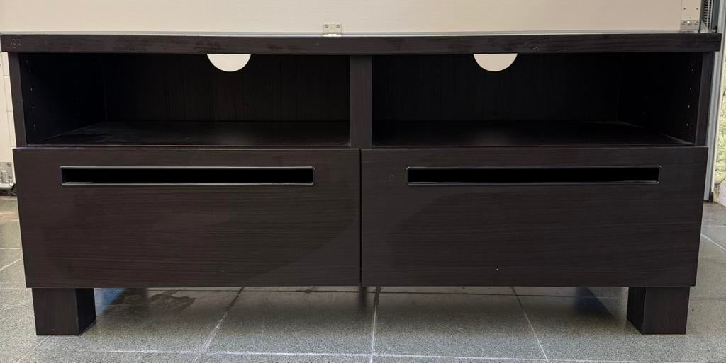 IKEA Besta Tv meubel zwart-bruin, Ophalen, Gebruikt