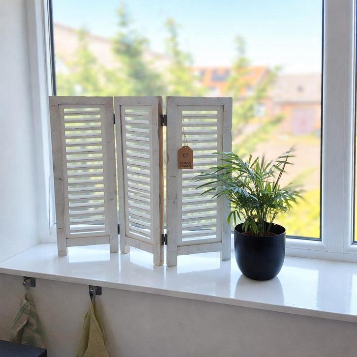 Raamscherm Shutter Wit, Maison & Meubles, Maison & Meubles | Autre, Neuf, Envoi