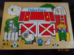 Vintage puzzel hout Fisher Price boerderij 8 stuks*PRIMA, Ophalen of Verzenden
