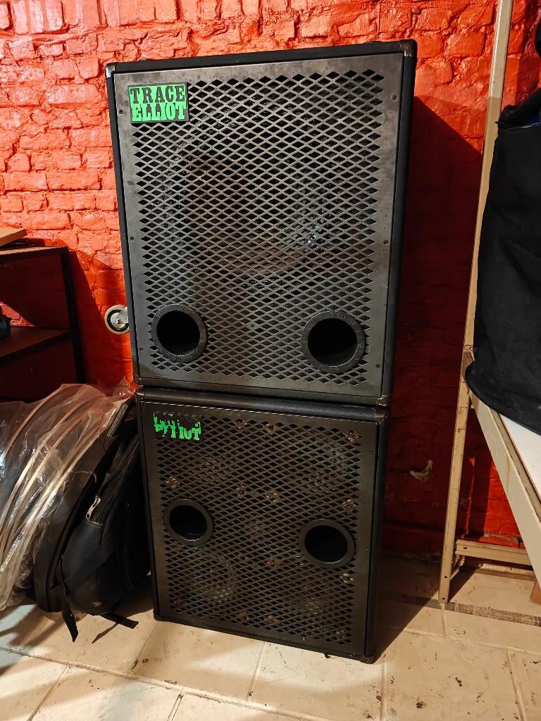 Trace Elliot cabinets 1x15 & 4x10 (made in the UK), Ophalen, Gebruikt, Basgitaar, 100 watt of meer