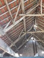 Eiken spanten en balken afkomstig uit een oude boerderij, Doe-het-zelf en Bouw, Hout en Planken, Ophalen, Eiken, 300 cm of meer