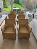 6 Lloyd Loom stoelen, Maison & Meubles, Comme neuf, Brun, Enlèvement, Cinq, Six Chaises ou plus