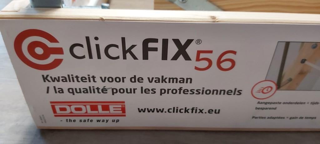 Zoldertrap Click Fix, Doe-het-zelf en Bouw, Ladders en Trappen, Ophalen, Trap, Nieuw, Opvouwbaar of Inschuifbaar