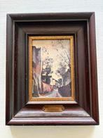 Klein schilderijtje in stijl van Corot in houten kader, Enlèvement