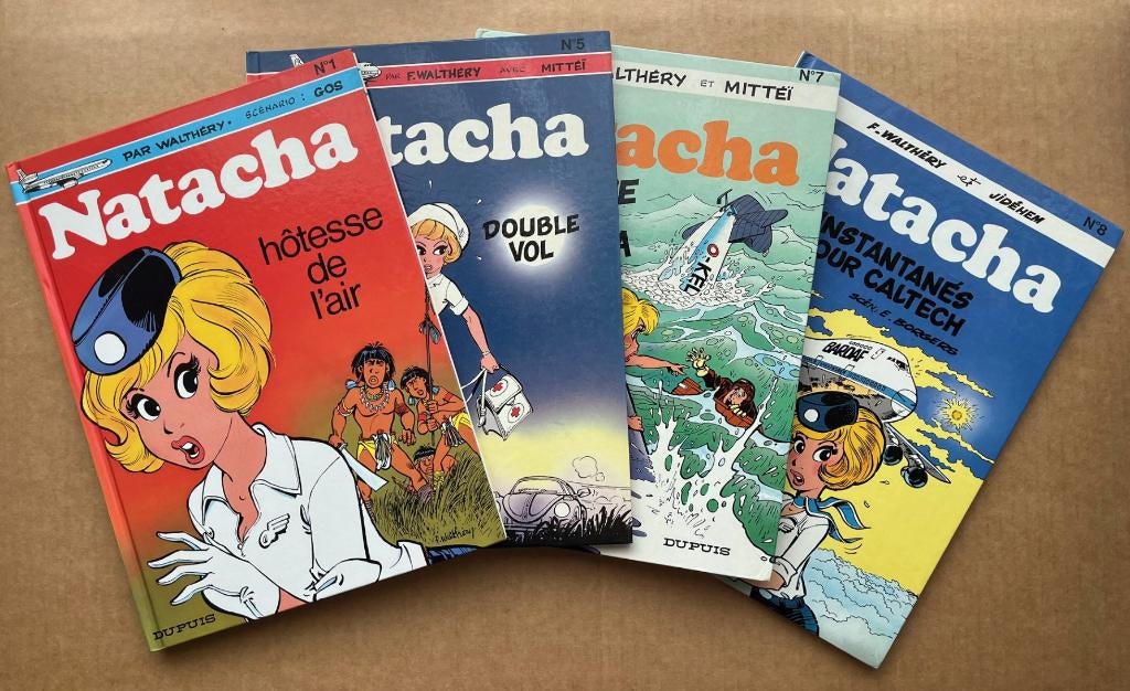 Natacha - Lot de 4 BD Natacha T1 + T5 + T7 + T8 - Walthéry, Livres, BD, Envoi