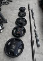 105kg Lifemaxx Gewichten ,Olympische Barbell 220cm ,20kg, Ophalen, Gebruikt, Halterschijven