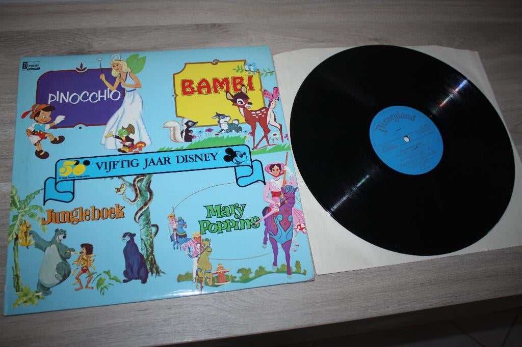 Langspeelplaat Vijftig jaar Disney , 1973 , werkt perfect, Ophalen of Verzenden, Overige figuren, Gebruikt, Overige typen