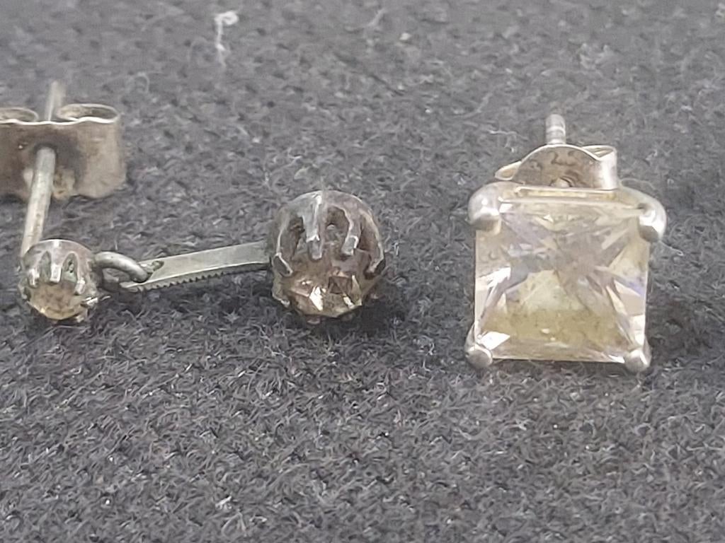 Lot Zilveren Oorbellen, Bijoux, Sacs & Beauté, Boucles d'oreilles, Enlèvement ou Envoi, Argent, Argent