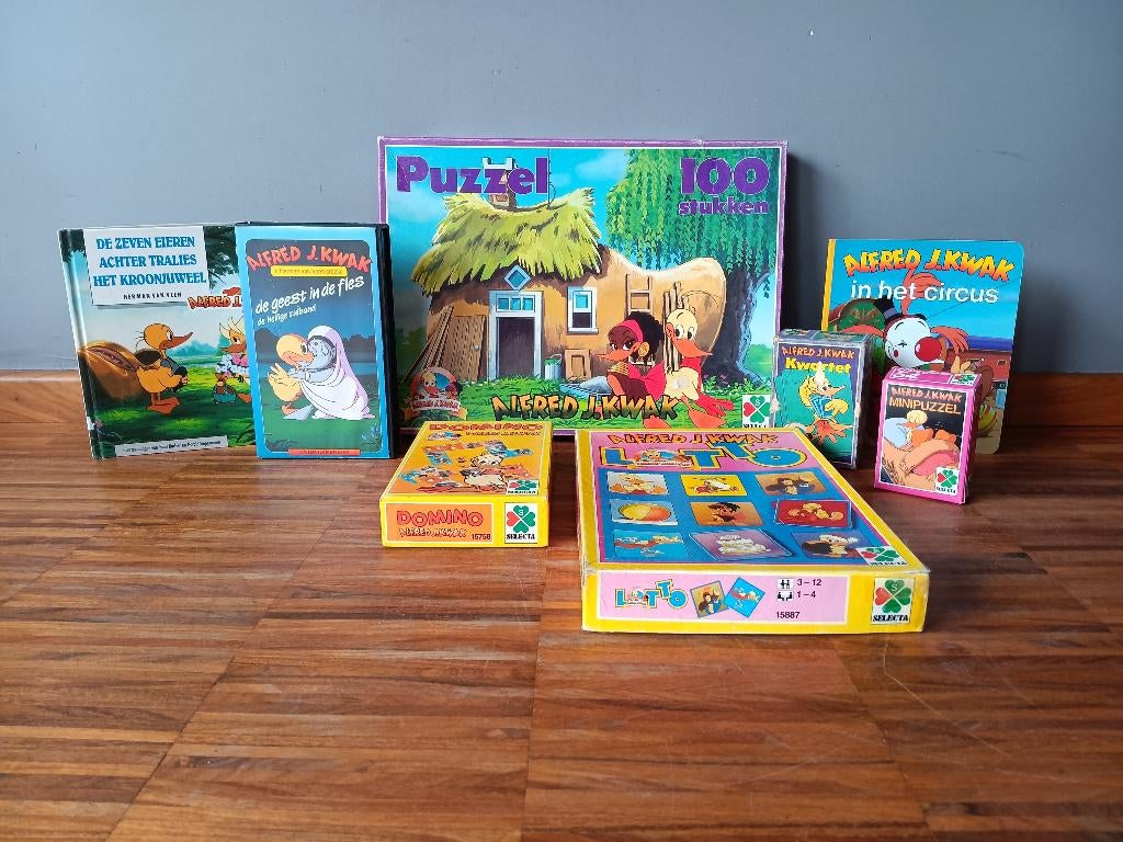 Set Alfred J. Kwak, jaren 80-90, Verzamelen, Speelgoed, Zo goed als nieuw, Ophalen of Verzenden