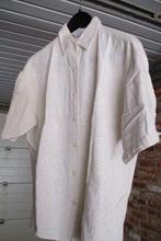 Beige hemd / blouse met fijne tekening maat 42, Kleding | Dames, Ophalen of Verzenden, Zo goed als nieuw, Maat 42/44 (L), Beige