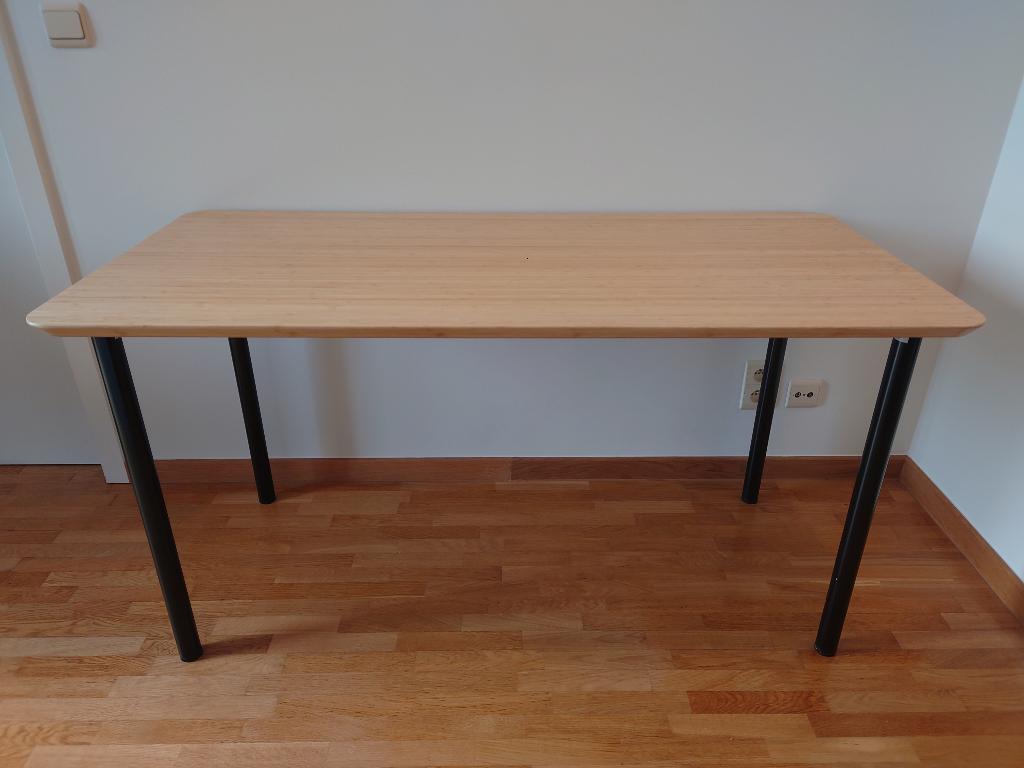 Bureau Ikea ANFALLARE – Bambou, Maison & Meubles, Bureau d'ordinateur, Comme neuf, Enlèvement, Brun
