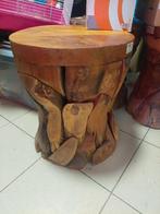 Bijzet tafel massief hout, Neuf, Rond, Moins de 55 cm, 45 à 60 cm