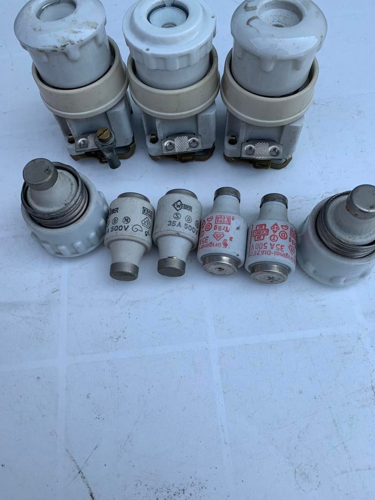 Fusibles anciens pour systèmes triphasés, Enlèvement ou Envoi, Utilisé, Autres types