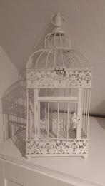 Witte decoratieve vogelkooi – vintage stijl, Huis en Inrichting, Ophalen, Gebruikt