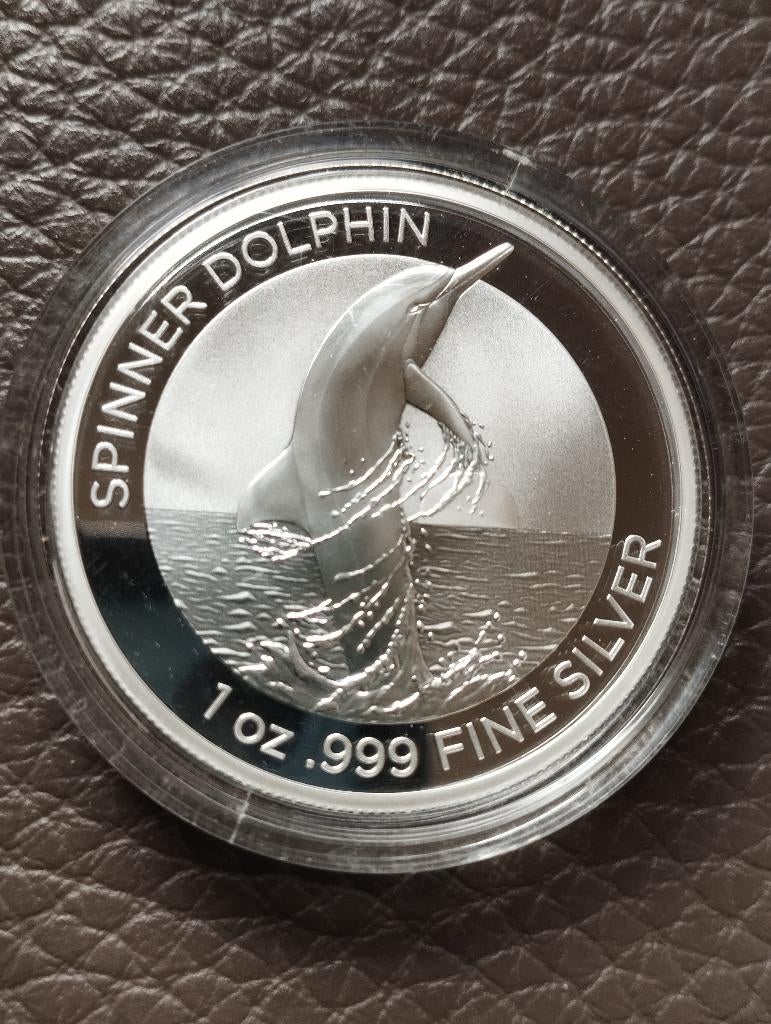 1oz 999 zilver Spinner Dolphin 2020, Enlèvement ou Envoi, Argent