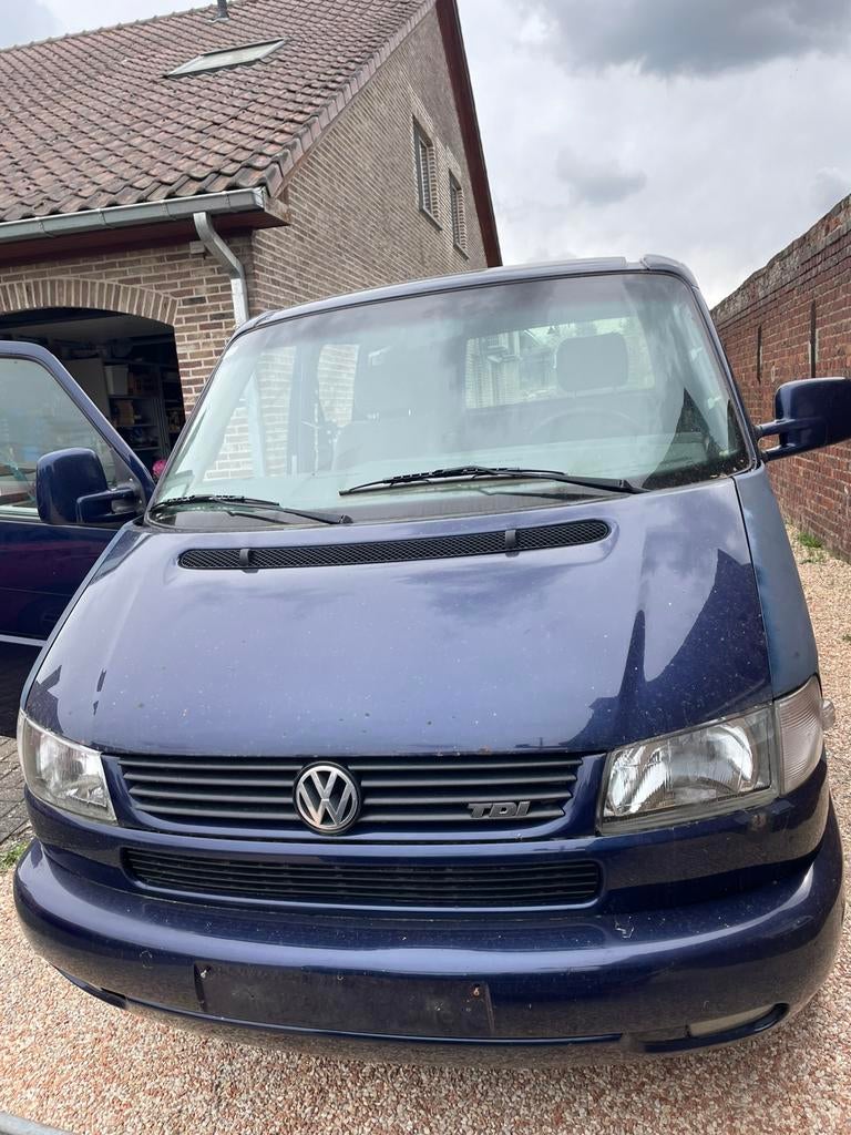 VW T4 Caravelle LWB met automatische airco en cruise control, Auto's, Blauw, Grijs, Particulier, 2 zetels