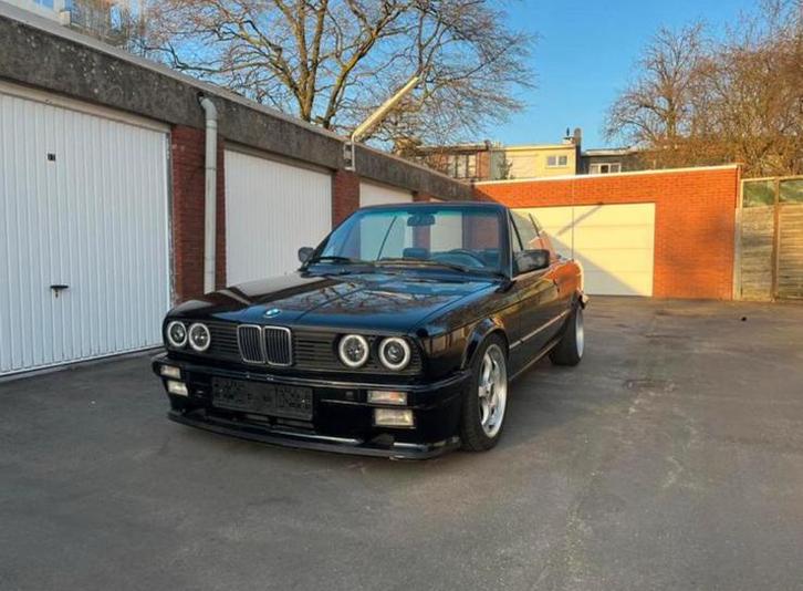 BMW 320i Cabriolet (E30) – 1988 – 179.000 km – Zwart, Auto's, BMW, Particulier, 3 Reeks, Bluetooth, Boordcomputer, Centrale vergrendeling