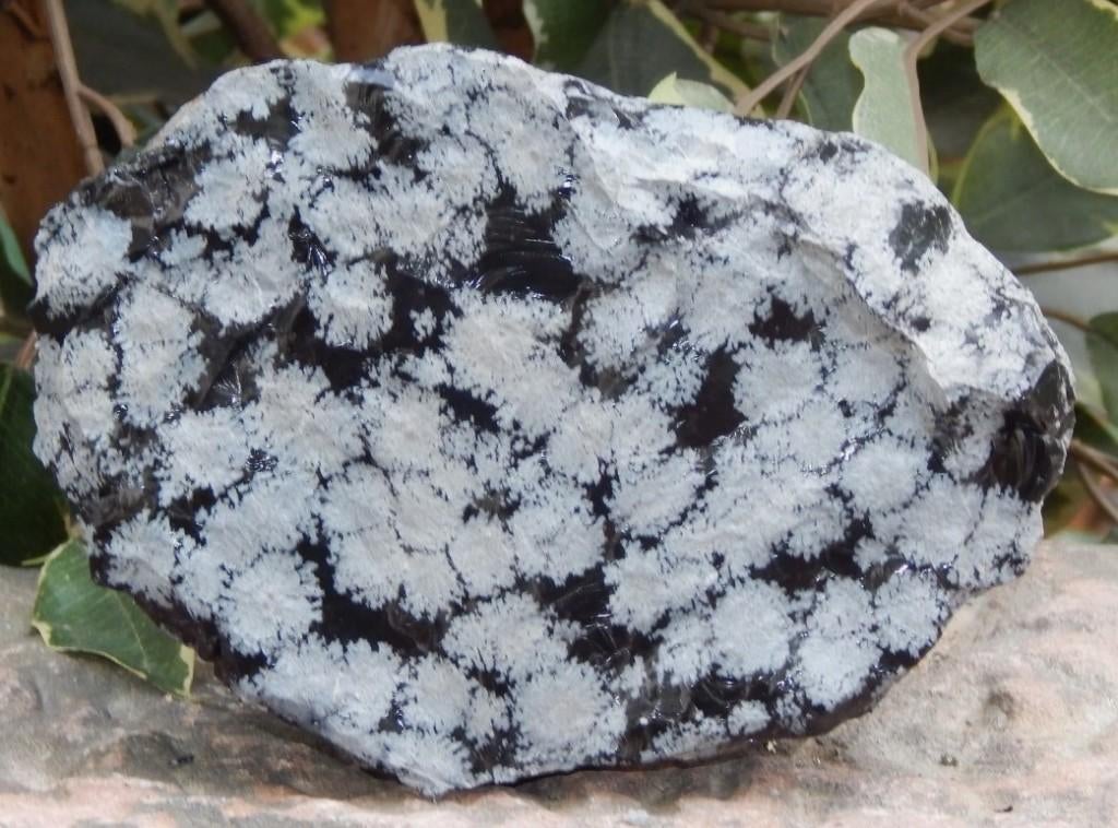 Obsidienne "Flocons de neige" de 1320gr, Verzenden